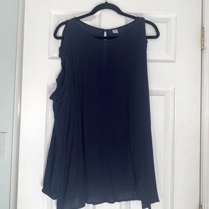 Cold shoulder old navy plus size 2X long sleeve navy blue blouse
